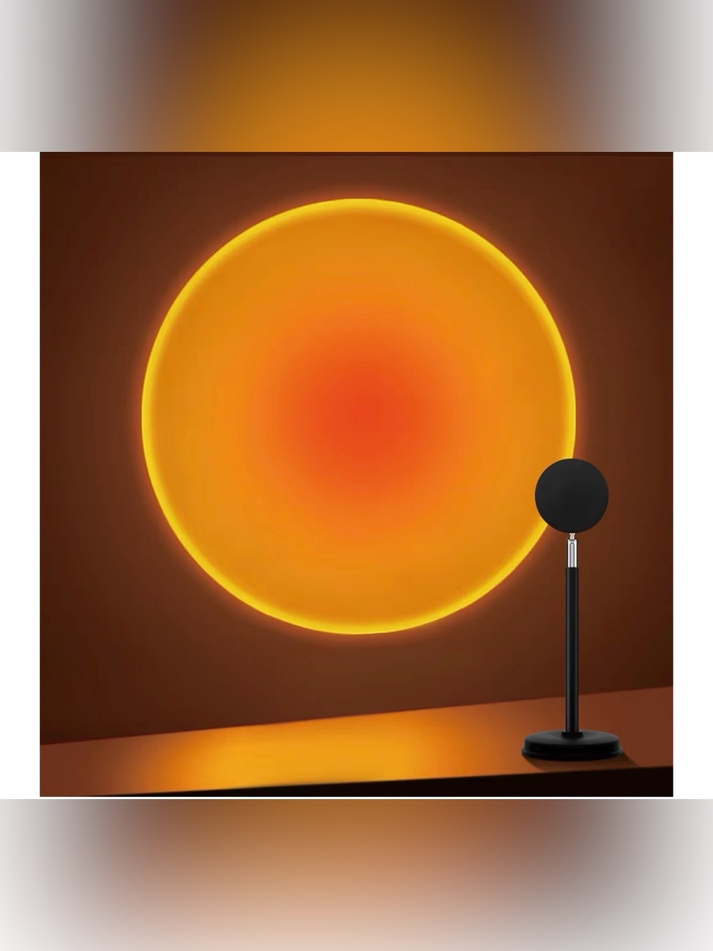 Sunset Lamp Projector - 180° Rotation LED USB Night Light - Picture 2 of 5